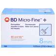 Injektionsspritzen U.zubeh. Bd Microfine Pen Nadel 8mmx 0,25mm 100st, A-Nr.: 5197415 - 01