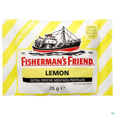 Fisherman&#039;s Friend Pastillen Ohne Zucker Lemon Beutel 25g, A-Nr.: 2143790 - 02