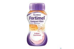 Fortimel/compact/fibre 125ml Vitalflasche Erdbeere 24st, A-Nr.: 3797909 - 01