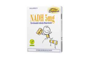 Sie sehen eine Packung Espara NADH-5mg Kapseln, Produktbild: 01 Espara NADH-5mg Kapseln, A-Nr.: 2395936 - 01