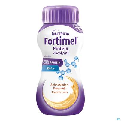 Fortimel/protein 200ml 2kcal Schoko-karamell 4st, A-Nr.: 5833377 - 01