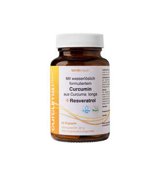 Sie sehen eine Packung Produkt aus Curcuma longa und Resveratrol (hergestellt in AT), Produktbild: 01 Produkt aus Curcuma longa und Resveratrol (hergestellt in AT), A-Nr.: 4938772 - 01