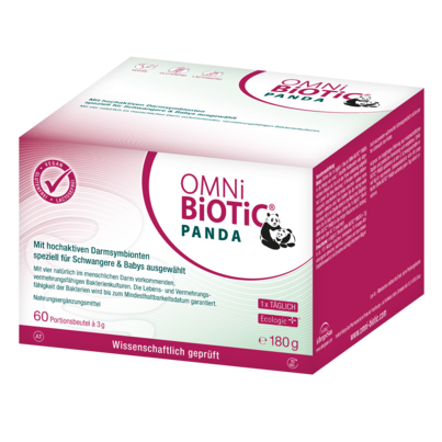 Sie sehen eine Packung OMNi-BiOTiC® PANDA, 60 Sachets a 3g, Produktbild: 01 OMNi-BiOTiC® PANDA, 60 Sachets a 3g, A-Nr.: 3846430 - 01