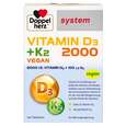 Doppelherz system VITAMIN D3 2000 + K2 VEGAN - IMMUNSYSTEM + KNOCHENFUNKTION, A-Nr.: 5677799 - 01