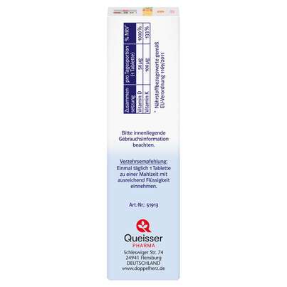 Doppelherz system VITAMIN D3 2000 + K2 VEGAN - IMMUNSYSTEM + KNOCHENFUNKTION, A-Nr.: 5677799 - 02