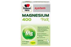 Sie sehen eine Packung Doppelherz system MAGNESIUM 400 PUR, Produktbild: 01 Doppelherz system MAGNESIUM 400 PUR, A-Nr.: 5774143 - 01