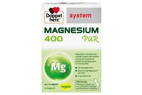 Sie sehen eine Packung Doppelherz system MAGNESIUM 400 PUR, Produktbild: 01 Doppelherz system MAGNESIUM 400 PUR, A-Nr.: 5774137 - 01