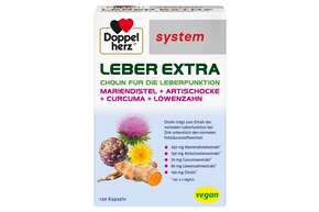 Sie sehen eine Packung Doppelherz system LEBER EXTRA, Produktbild: 01 Doppelherz system LEBER EXTRA, A-Nr.: 5896490 - 01