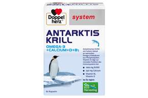 Sie sehen eine Packung Doppelherz system ANTARKTIS KRILL, Produktbild: 01 Doppelherz system ANTARKTIS KRILL, A-Nr.: 4118980 - 01