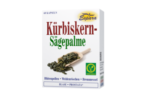Sie sehen eine Packung Espara Kürbiskern-Sägepalme Kapseln, Produktbild: 01 Espara Kürbiskern-Sägepalme Kapseln, A-Nr.: 2687900 - 01
