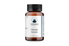 Sie sehen eine Packung STEINMANDL SHIITAKE EXTRAKT KPS 60ST, Produktbild: 01 STEINMANDL SHIITAKE EXTRAKT KPS 60ST, A-Nr.: 5962459 - 01