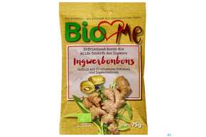 Sie sehen eine Packung Bio Love Me Bonbons Ingwer 75g, Produktbild: 01 Bio Love Me Bonbons Ingwer 75g, A-Nr.: 4139344 - 01