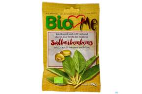 Sie sehen eine Packung Bio Love Me Bonbons Salbei 75g, Produktbild: 01 Bio Love Me Bonbons Salbei 75g, A-Nr.: 4139367 - 01