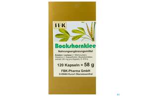 Sie sehen eine Packung Bockshornklee Kapseln -fbk Pharma 120st, Produktbild: 01 Bockshornklee Kapseln -fbk Pharma 120st, A-Nr.: 2047282 - 01