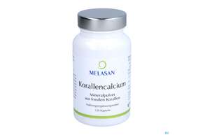 Sie sehen eine Packung Korallencalcium Kapseln -melasan 120st, Produktbild: 01 Korallencalcium Kapseln -melasan 120st, A-Nr.: 3136088 - 01