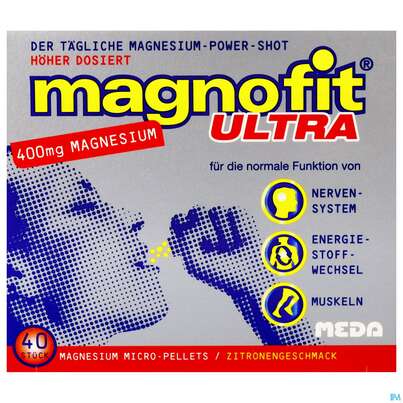 Sie sehen eine Packung Magnofit Ultra 1,3g Stick 40st, Produktbild: 01 Magnofit Ultra 1,3g Stick 40st, A-Nr.: 4313888 - 01