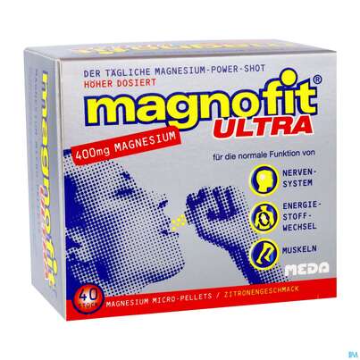 Sie sehen eine Packung Magnofit Ultra 1,3g Stick 40st, Produktbild: 02 Magnofit Ultra 1,3g Stick 40st, A-Nr.: 4313888 - 02