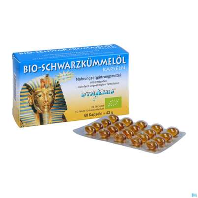 Schwarzkuemmeloel Kapseln 500mg Aegypt Bio +e 60st, A-Nr.: 1784423 - 04