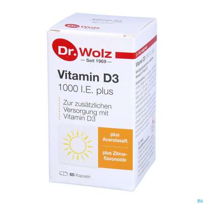 Vitamin D3 Kapseln 1000ie Plus -dr.wolz Nr 60 60st, A-Nr.: 3839335 - 04