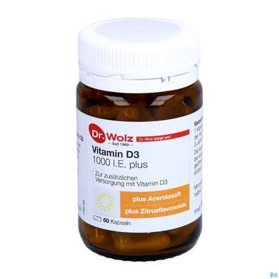 Vitamin D3 Kapseln 1000ie Plus -dr.wolz Nr 60 60st, A-Nr.: 3839335 - 08