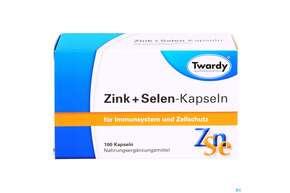 Sie sehen eine Packung Zink +selen Kapseln Twardy 100st, Produktbild: 01 Zink +selen Kapseln Twardy 100st, A-Nr.: 1876728 - 01