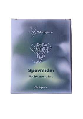 Sie sehen eine Packung VITAmyne Spermidin 6mg / Hochkonzentriert, Produktbild: 01 VITAmyne Spermidin 6mg / Hochkonzentriert, A-Nr.: 5779554 - 01