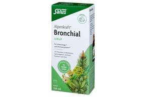 Sie sehen eine Packung Alpenkraft® Bronchial Sirup 250ml, Produktbild: 01 Alpenkraft® Bronchial Sirup 250ml, A-Nr.: 5966003 - 01