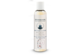 Sie sehen eine Packung STEINMANDL MUKI PFLEGELOTION 150ML, Produktbild: 01 STEINMANDL MUKI PFLEGELOTION 150ML, A-Nr.: 5975284 - 01