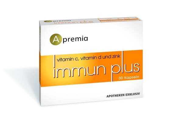 Sie sehen eine Packung Apremia Immun Plus, Produktbild: 01 Apremia Immun Plus, A-Nr.: 5956631 - 01
