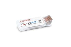 Sie sehen eine Packung Moskinto Insektenschutzpflaster, Produktbild: 01 Moskinto Insektenschutzpflaster, A-Nr.: 5885291 - 01