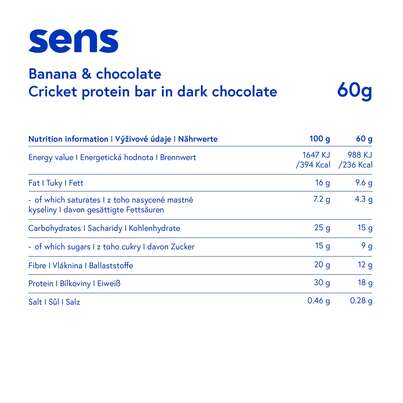 SENS Proteinriegel in dunkler Schokolade - Banane &amp; Schokolade, A-Nr.: 5948577 - 02