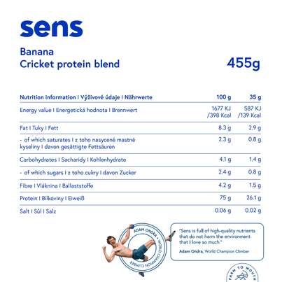 SENS Proteinshake mit Grillenmehl – Banane, A-Nr.: 5948726 - 04