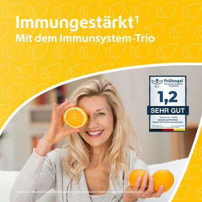 Sie sehen eine Packung R(h)ein Nutrition Vitamin C + D3 + Zink Immunsystem Ultra Kapseln, Produktbild: 02 R(h)ein Nutrition Vitamin C + D3 + Zink Immunsystem Ultra Kapseln, A-Nr.: 5987270 - 02