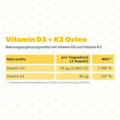R(h)ein Nutrition Vitamin D3 + K2 Osteo Kapseln hochdosiert, A-Nr.: 5987293 - 08