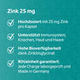 R(h)ein Nutrition Zink 25 mg hochdosiert Immunsystem Plus Kapseln, A-Nr.: 5987324 - 03