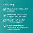 R(h)ein Nutrition Zink 25 mg hochdosiert Immunsystem Plus Kapseln, A-Nr.: 5987324 - 03