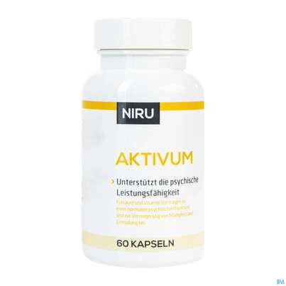 Sie sehen eine Packung Aktivum Kapseln Niru 60st, Produktbild: 01 Aktivum Kapseln Niru 60st, A-Nr.: 5376661 - 01