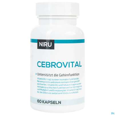 Sie sehen eine Packung Cebrovital Kapseln Niru 60st, Produktbild: 02 Cebrovital Kapseln Niru 60st, A-Nr.: 4372342 - 02