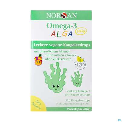 Omega -3 Norsan/alga Kids Jelly Kaugelee Drop Tutti-frutti Vorra 120st, A-Nr.: 5825952 - 01