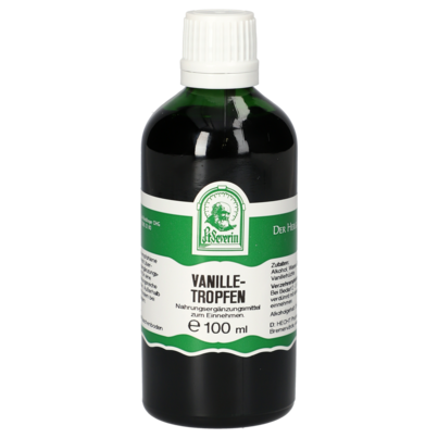 Sie sehen eine Packung VANILLE TROPFEN 100 ML, Produktbild: 01 VANILLE TROPFEN 100 ML, A-Nr.: 4946659 - 01