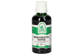 Sie sehen eine Packung WALNUSSBLAETTER TROPFEN 50 ML, Produktbild: 01 WALNUSSBLAETTER TROPFEN 50 ML, A-Nr.: 5444598 - 01