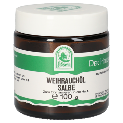 Sie sehen eine Packung WEIHRAUCHOEL SALBE 100 G, Produktbild: 01 WEIHRAUCHOEL SALBE 100 G, A-Nr.: 5671360 - 01