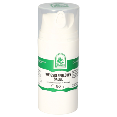 Sie sehen eine Packung WEISSKLEEBLUETEN SALBE 90 G, Produktbild: 01 WEISSKLEEBLUETEN SALBE 90 G, A-Nr.: 5471810 - 01