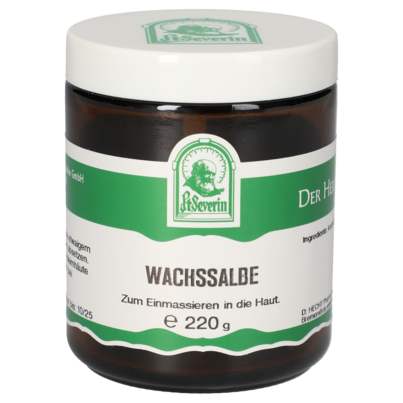 Sie sehen eine Packung WACHSSALBE 220 G, Produktbild: 01 WACHSSALBE 220 G, A-Nr.: 5711421 - 01