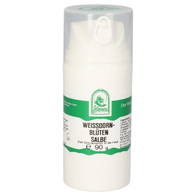 Sie sehen eine Packung WEISSDORNBLUETEN SALBE 90 G, Produktbild: 01 WEISSDORNBLUETEN SALBE 90 G, A-Nr.: 5719411 - 01