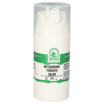 Sie sehen eine Packung WEISSDORNFRUECHTE SALBE 90 G, Produktbild: 01 WEISSDORNFRUECHTE SALBE 90 G, A-Nr.: 5719428 - 01