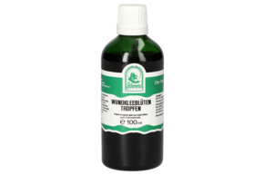 Sie sehen eine Packung WUNDKLEEBLUETEN TROPFEN 100 ML, Produktbild: 01 WUNDKLEEBLUETEN TROPFEN 100 ML, A-Nr.: 5853641 - 01