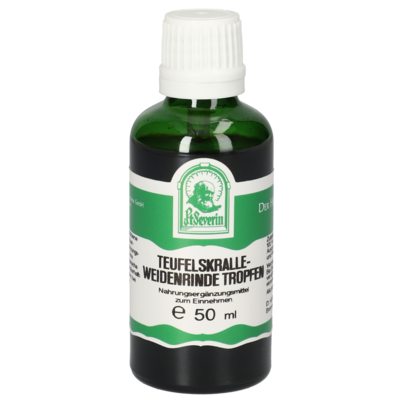 Sie sehen eine Packung TEUFELSKRALLE WEIDENRINDE TROPFEN 50 ML, Produktbild: 01 TEUFELSKRALLE WEIDENRINDE TROPFEN 50 ML, A-Nr.: 5719026 - 01