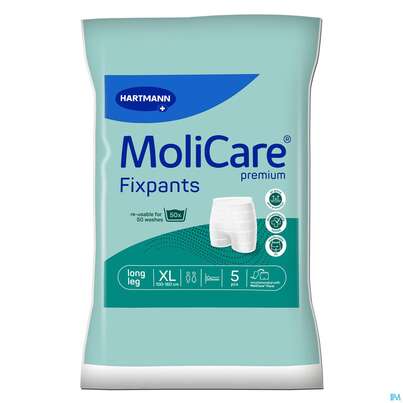 Sie sehen eine Packung Inkontinenz Molicare Fixpants/premium Long Leg L Braun 5st, Produktbild: 01 Inkontinenz Molicare Fixpants/premium Long Leg L Braun 5st, A-Nr.: 3724796 - 01