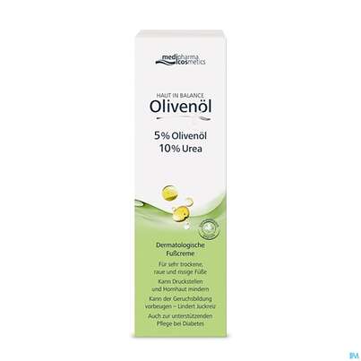 Sie sehen eine Packung Oliven Oel Dr.theiss Haut In Balance Fusscreme 10% Urea 100ml, Produktbild: 03 Oliven Oel Dr.theiss Haut In Balance Fusscreme 10% Urea 100ml, A-Nr.: 3386595 - 03
